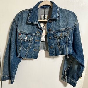 NWT - BDG Women's Blue Cropped Denim Jacket (XS)